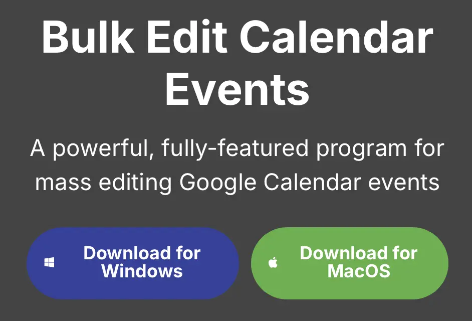 
Download Bulk Edit Calendar Events.
Install and launch it.
