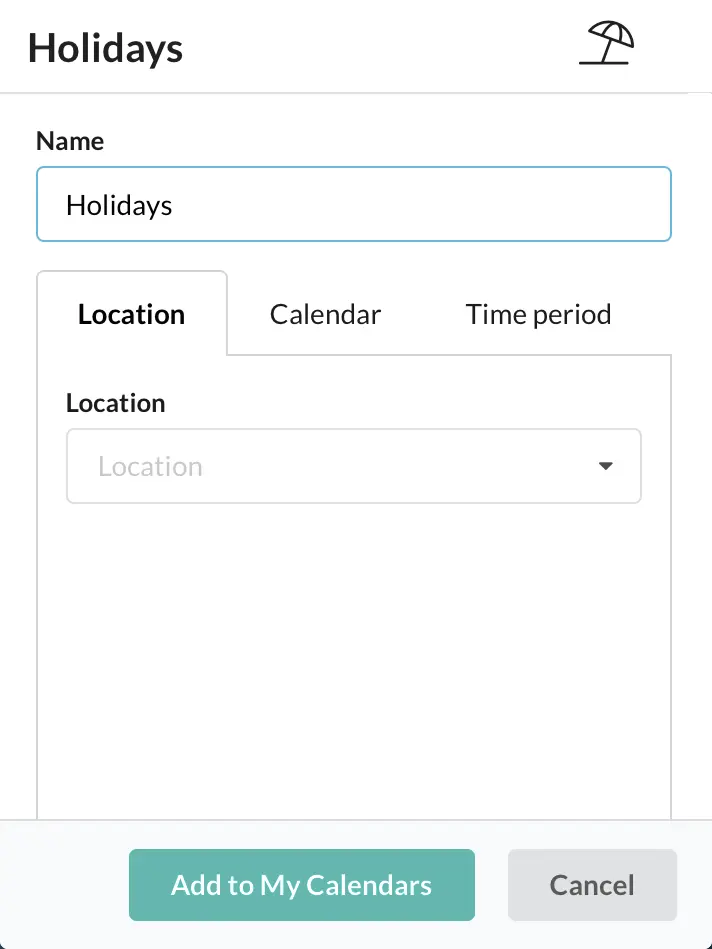 
Adjust the subscription settings if needed and click Tambah ke Kalendar Saya.
