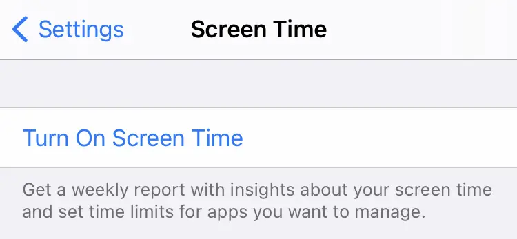 
Once Screen Time is turned off, you can log out of iCloud.
Go back to the iCloud setting screen by clicking Settings and selecting your name at the top.
