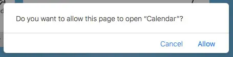 
The browser sends calendar data to a calendar application for processing.
