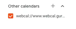 
The name of the calendar in the left panel may look odd.
