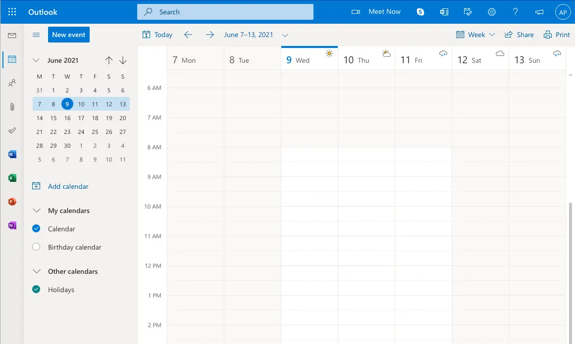 
Log in to Outlook Live Calendar.
