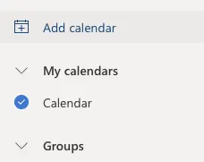 
Click Add calendar.

