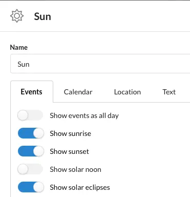 
Toggle Show events as all day to ON.
Click Save.
