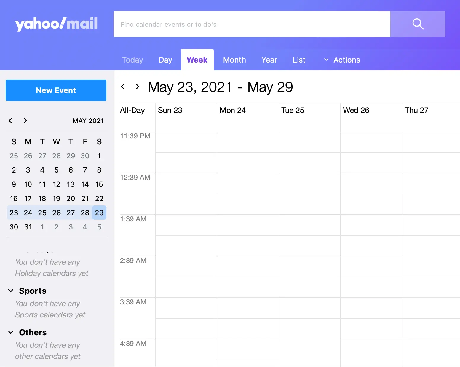 
Log in to Yahoo! Mail Calendar.
