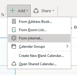 
Open the Addmenu and select From Internet&hellip;
